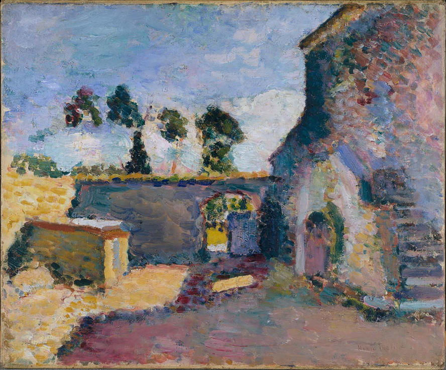 Henri Matisse. Corsica: The Old Mill. 1898. Oil on canvas, 15 3/16” × 18 1/8” (38.5 × 46 cm). Wallraf-Richartz Museum & Fondation Corboud, Cologne. © 2022 Succession H. Matisse / Artists Rights Society (ARS), New York