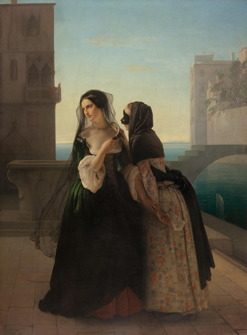 Francesco Hayez, Il Consiglio alla Vendetta, 1851  olio su tela, 237 × 178 cm, Liechtenstein, The Princely Collections, Vaduz-Vienna  © Liechtenstein. The Princely Collections, Vaduz-Vienna