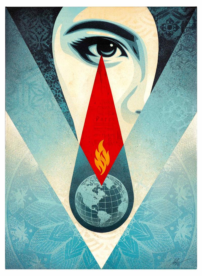 mostra-milano---obey--the-art-of-shepard-fairey----immagini-Shepard_Fairey_(Obey),_Tear_Flame_(2023),_Mixed_media_(stencil,_silkscreen_and_collage)_on_canvas,_Courtesy_Artist_ObeyGiant.com___Photographer_Jon_Furlong.jpg