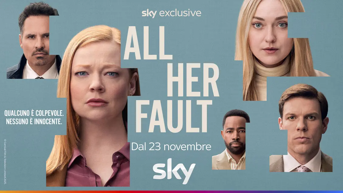 Serie tv thriller All Her Fault dal bestseller di Andrea Mara con protagonista Sarah Snook